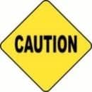 Yellow caution sign used in the supplied LLN assessment