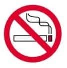 No Smoking sign showing a cigarette crossed out in a red circle